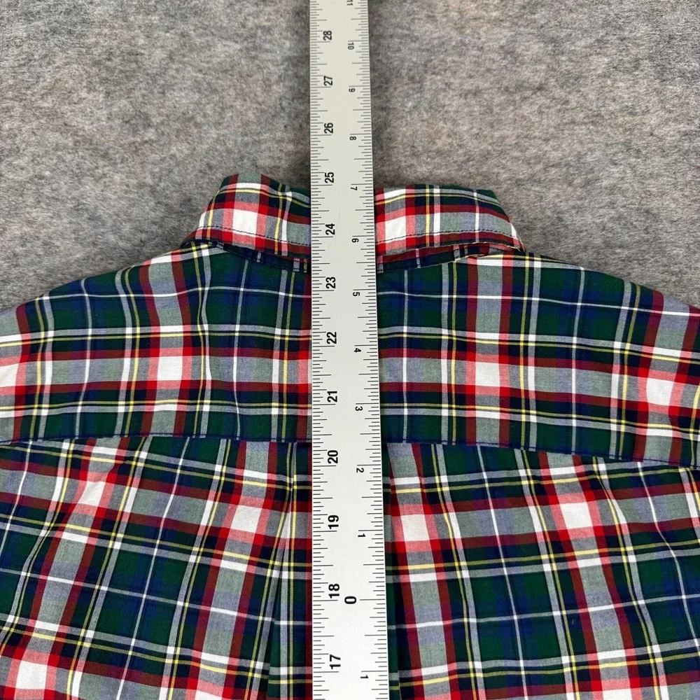 Ralph Lauren Natural Stretch Button Down Shirt Tartan Plaid Boys Medium M